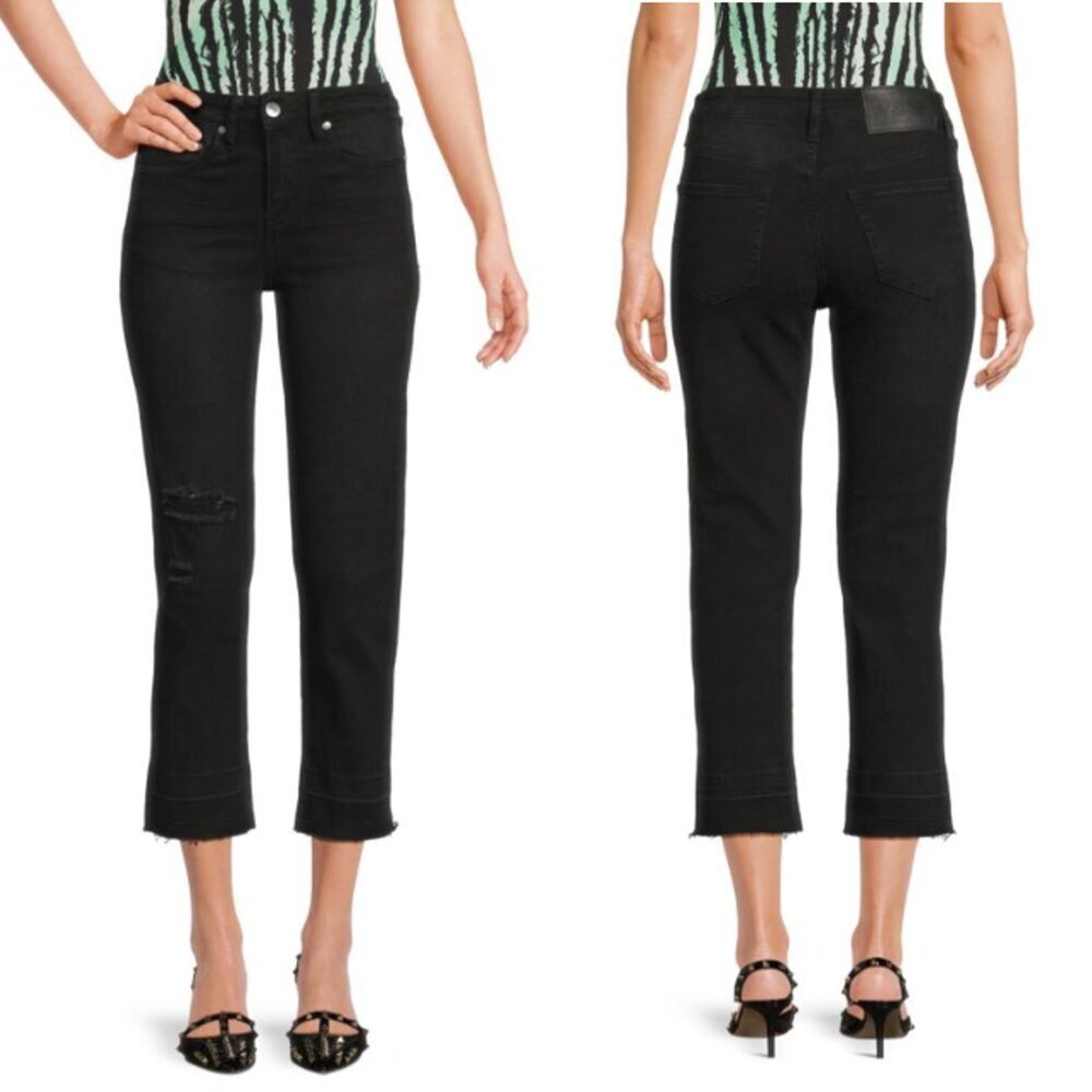 NWT New $250 Roberto Cavalli Class High Rise Straight Leg Cropped Jeans Size 27